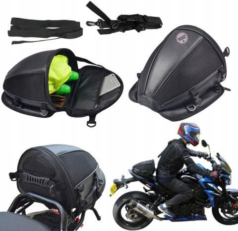 Torba Motocyklowa Zadupek - Wodoodporna Sakwa Tail Bag na Siedzenie 2w1