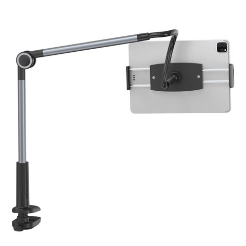 Uchwyt Baseus Otaku na telefon, tablet, obrotowy, regulowany, mocowany do blatu - szary