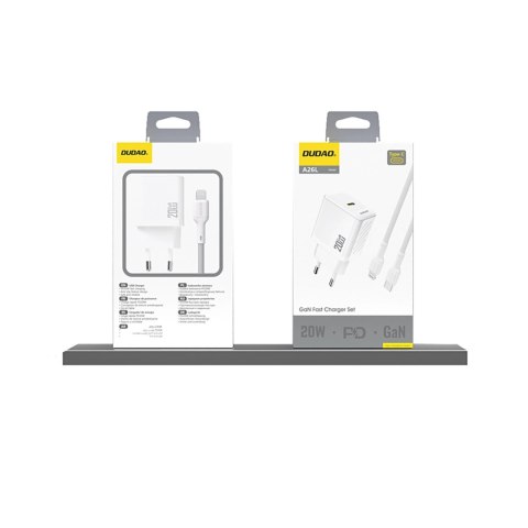 Ładowarka Dudao A26 PD20W GaN USB-C - biała