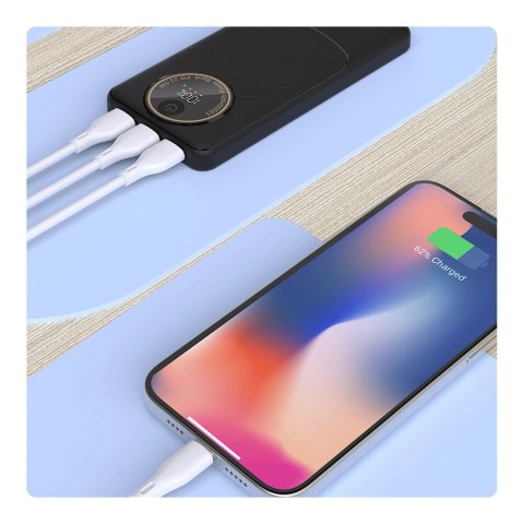Powerbank Dudao K12Pro 22,5W PD 20000mAh USB-A, USB-C - czarny