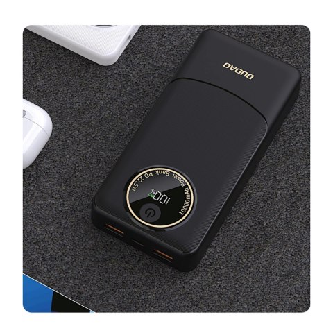 Powerbank Dudao K12Pro 22,5W PD 20000mAh USB-A, USB-C - czarny