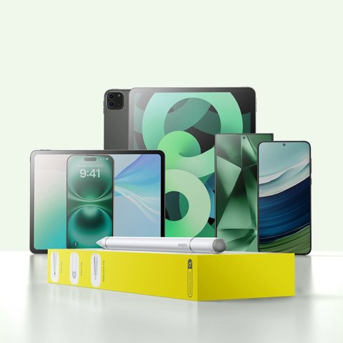 Stylus Baseus Smooth Writing III 3w1 rysik pasywny - wersja niemagnetyczna - biały