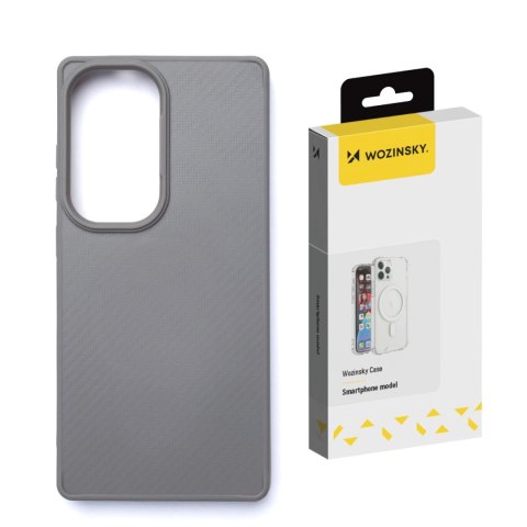 Etui Wozinsky Carbon Fibre Case z MagSafe na Samsung Galaxy S25 - szara