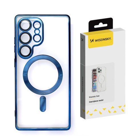Etui Wozinsky Electroplated Case z Magsafe na Samsung Galaxy S25 Ultra - niebieskie