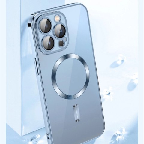 Etui Wozinsky Electroplated Magsafe na Samsung Galaxy S24 FE - niebieskie