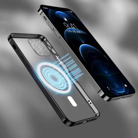 Etui Wozinsky Electroplated Magsafe na Samsung Galaxy S24 FE - niebieskie