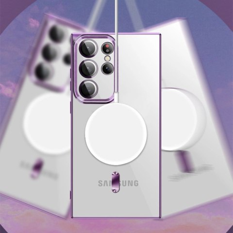 Etui Wozinsky Electroplated Magsafe na Samsung Galaxy S24 FE - różowe