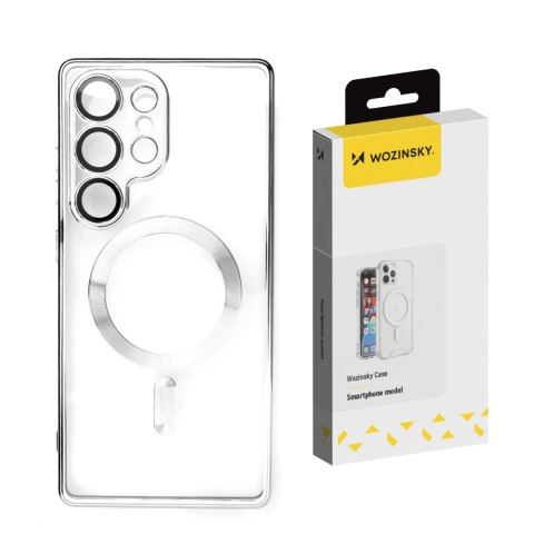 Etui Wozinsky Electroplated Magsafe na Samsung Galaxy S24 FE - srebrne