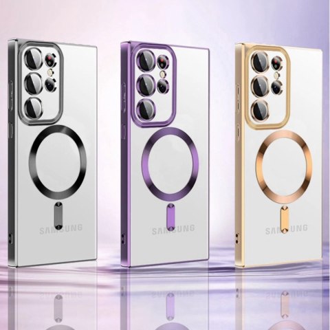 Etui Wozinsky Electroplated Magsafe na Samsung Galaxy S24 FE - złote