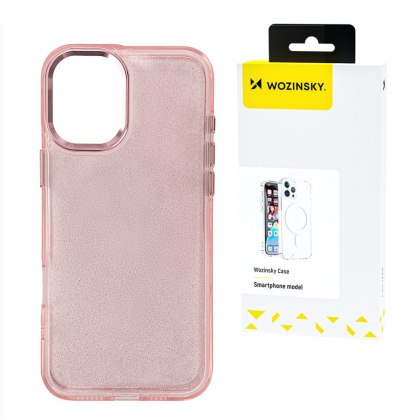 Etui Wozinsky Glitter Case na Samsung Galaxy S24 FE - różowe z brokatem