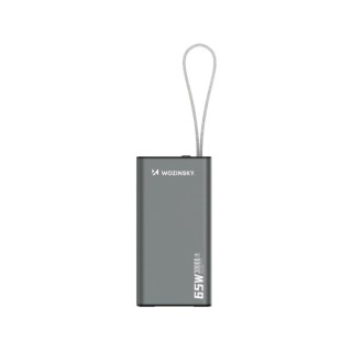 Powerbank Wozinsky K65+ 65W 30000mAh 2x USB-C, 1x USB-A 65W - czarny