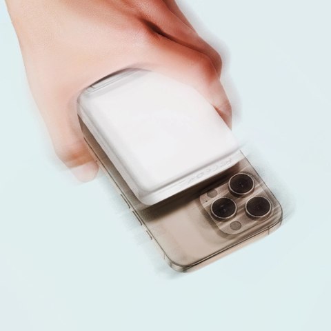 Powerbank Wozinsky WLWP-10KA0Y3WS 22,5W PD Qi2 10000 mAh, z podstawką, 1x USB-A, 1x USB-C - biały