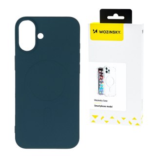 Silikonowe magnetyczne etui Wozinsky Silicone Case Magsafe na Samsung Galaxy S25 - niebieskie