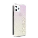 Oryginalne Etui Guess do iPhone 11 Pro Max różowo-złoty/gold pink hard case Gradient Glitter
