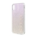 Oryginalne Etui Guess do iPhone X / Xs różowo-złoty/gold pink hard case Gradient Glitter