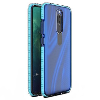 Żelowe etui z kolorową ramką do Huawei Mate 20 Lite jasnoniebieski