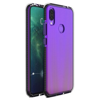 Żelowe etui z kolorową ramką do Huawei P Smart 2019 czarny