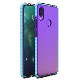 Żelowe etui z kolorową ramką do Huawei P Smart 2019 jasnoniebieski