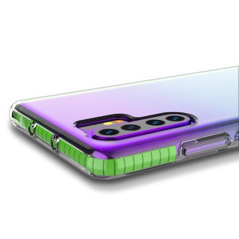 Żelowe etui z kolorową ramką do Huawei P30 Pro czarny