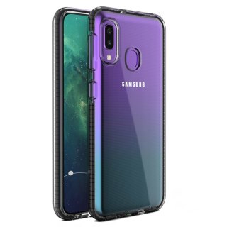 Żelowe etui z kolorową ramką do Samsung Galaxy A20e czarny