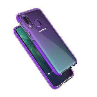 Żelowe etui z kolorową ramką do Samsung Galaxy A20e czarny