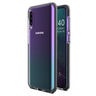 Żelowe etui z kolorową ramką do Samsung Galaxy A40 czarny