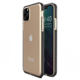 Żelowe etui z kolorową ramką do iPhone 11 Pro Max czarny