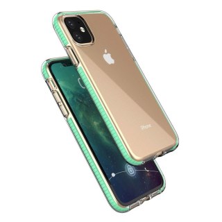 Żelowe etui z kolorową ramką do iPhone 11 ciemnoróżowy