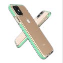 Żelowe etui z kolorową ramką do iPhone 11 jasnoróżowy
