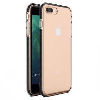 Żelowe etui z kolorową ramką do iPhone 8 Plus / iPhone 7 Plus czarny