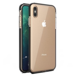 Żelowe etui z kolorową ramką do iPhone XS Max czarny