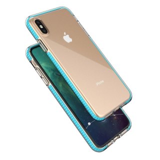 Żelowe etui z kolorową ramką do iPhone XS Max czarny