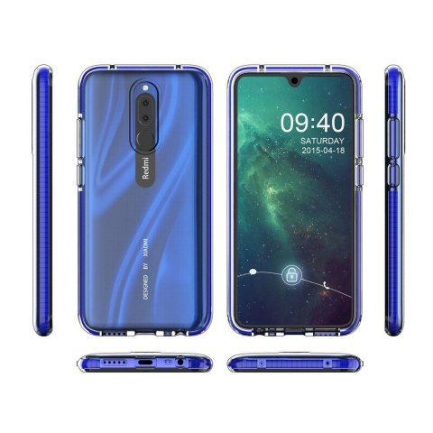 Żelowe etui z kolorową ramką do Xiaomi Redmi 8A / Xiaomi Redmi 8 czarny