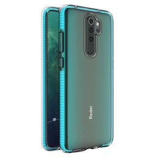 Żelowe etui z kolorową ramką do Xiaomi Redmi Note 8 Pro jasnoniebieski