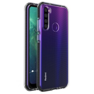 Żelowe etui z kolorową ramką do Xiaomi Redmi Note 8T czarny