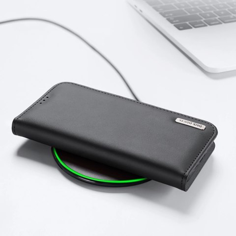 Etui Dux Ducis Hivo na iPhone 16e z klapką i ochroną RFID - czarne