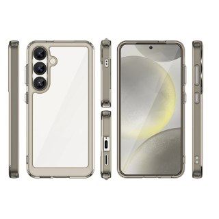 Etui Outer Space Case na Samsung Galaxy S25 Edge pokrowiec z elastyczną ramką - półprzezroczyste, czarne