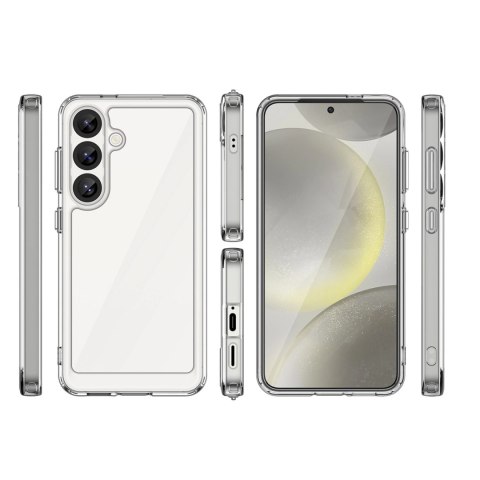 Etui Outer Space Case na Samsung Galaxy S25 Edge pokrowiec z elastyczną ramką - przezroczyste