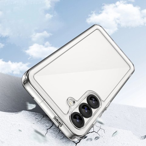 Etui Outer Space Case na Samsung Galaxy S25 Edge pokrowiec z elastyczną ramką - przezroczyste