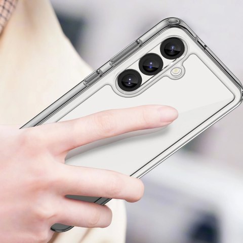 Etui Outer Space Case na Samsung Galaxy S25 Edge pokrowiec z elastyczną ramką - przezroczyste
