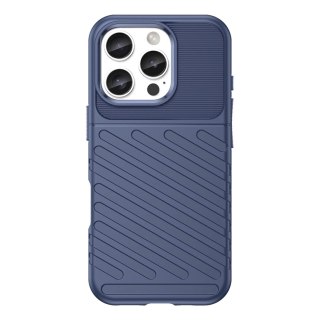 Etui Thunder Case na iPhone 16e silikonowy pancerny pokrowiec - niebieskie