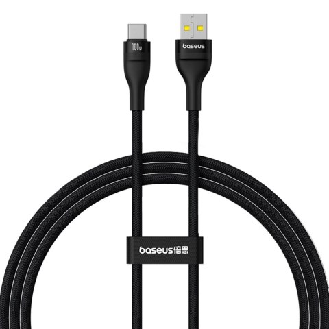 Kabel Baseus Flash 2 USB-A / USB-C 100W 1 m - czarny
