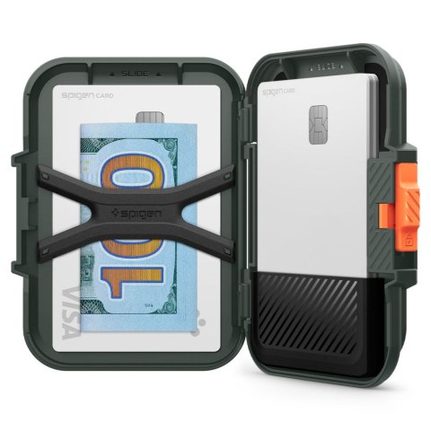 SPIGEN LOCK FIT MAGSAFE UNIVERSAL MAGNETIC CARD HOLDER MILITARY GREEN