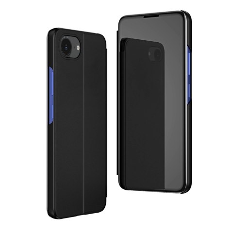 Etui Clear View Case na iPhone 16e pokrowiec z klapką - czarne