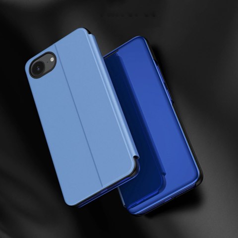 Etui Clear View Case na iPhone 16e pokrowiec z klapką - niebieskie