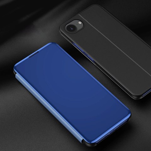 Etui Clear View Case na iPhone 16e pokrowiec z klapką - niebieskie