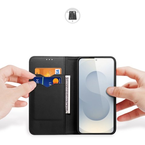Etui Dux Ducis Hivo na Samsung Galaxy S25 Edge z klapką i ochroną RFID - czarne