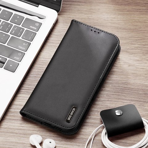 Etui Dux Ducis Hivo na Samsung Galaxy S25 Edge z klapką i ochroną RFID - czarne