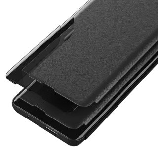 Etui Eco Leather View Case elegancki futerał z klapką i podstawką na iPhone 16e - czarne