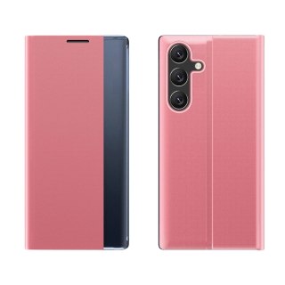 Etui New Sleep Case pokrowiec z klapką i podstawką na Samsung Galaxy S25 Edge - różowe